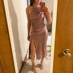 ASTR mauve slip dress